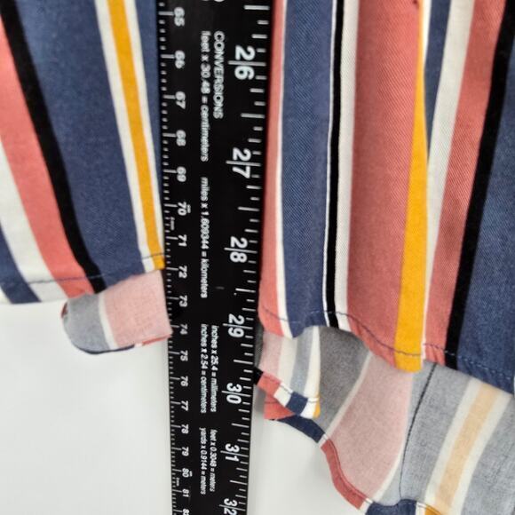 Torrid Women's Plus Multicolor Stripe Scoop V Neck Tank Top Blue Red Size 5 - Picture 13 of 13